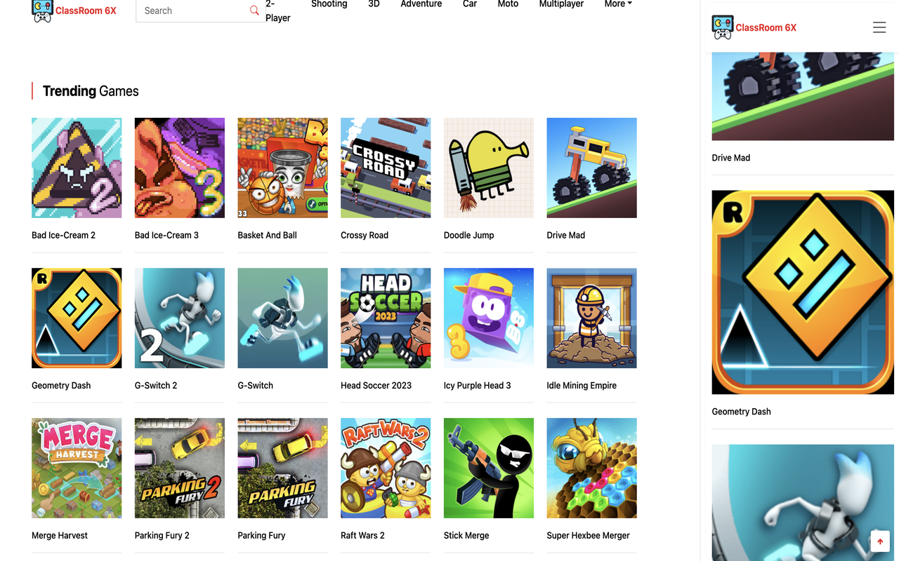 Unblocked Classroom 6x – Play Games at School Now!